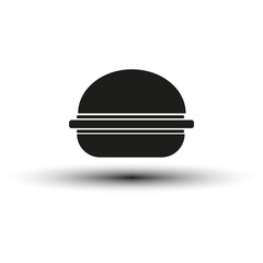 Burger icon. Food icon. Fast food symbol. Vector illustration. EPS 10.