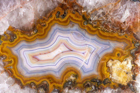 Moroccan Agate Closeup Macro Banding Patterns  