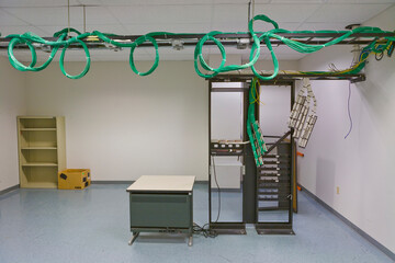 Computer Server Room with nobody Empty office space