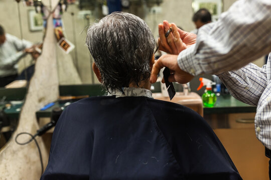 older man at the barbershop