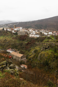 landscape of a town on a cloudy day