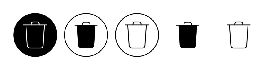 Trash icon set. trash can icon. delete icon vector. garbage