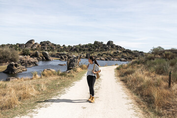 woman exploring nature