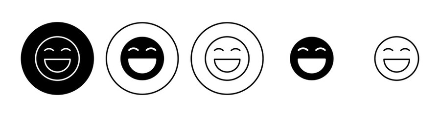 Fototapeta premium smile icon set. smile emoticon icon. feedback
