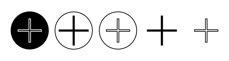 Plus Icon set. Add plus icon