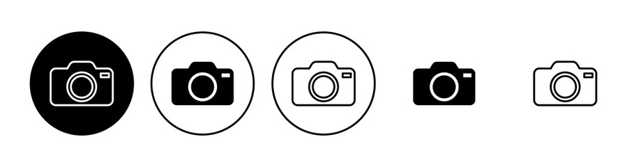Camera icon set. photo camera icon. camera photography icon.