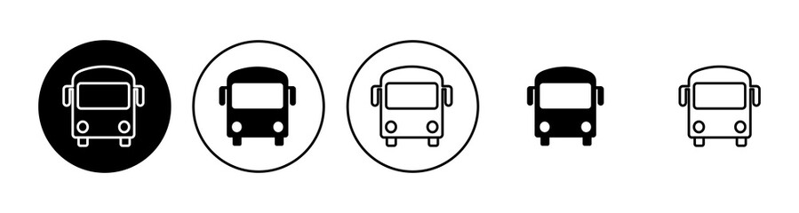 Bus icon set. bus vector icon