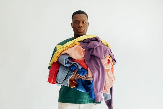 Man with Lots of Different Clothes