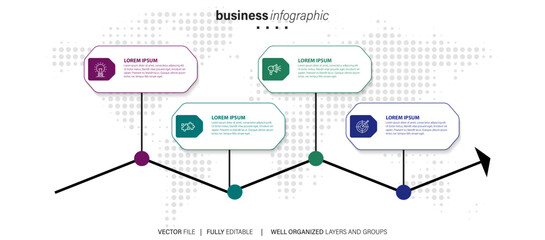 Modern business Infographic Vector Template
