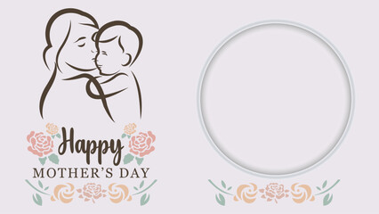 happy mother day banner design with product space vector file