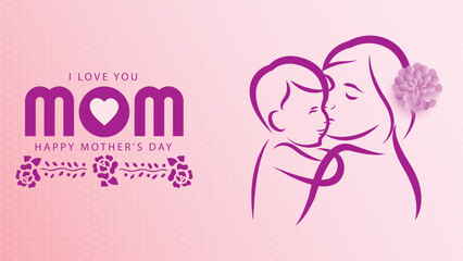 mother love wishing poster design vector file