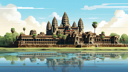 Illustration of the Angkor Wat