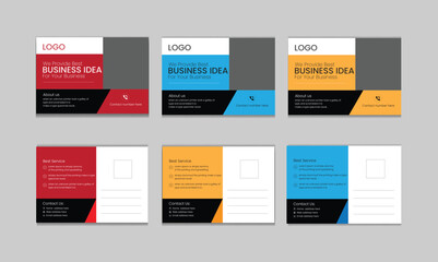 Creative corporate business Modern postcard Design and  EDDM design template 