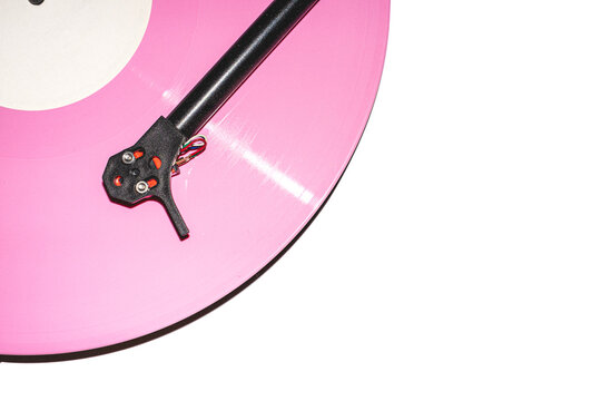 Pink vinyl record