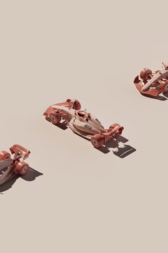 racing cars on pink