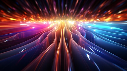 Obraz premium abstract background with colorful spectrum. Bright neon rays and glowing lines.