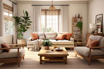 A warm and inviting cozy living room creates an atmosphere of comfort and belonging