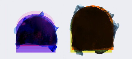 Abstract Paper and Indian Ink. Modern Art and Craft