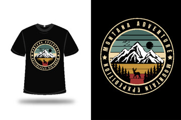 Montana Retro Vintage T Shirt Design