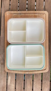 Lunch box before and after