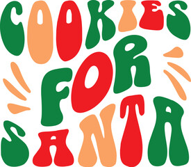 Cookies For Santa retro svg designs