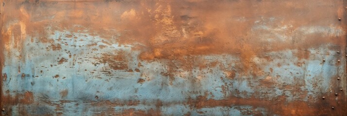 illustration of metal surface with rust beautiful texture, generative AI - obrazy, fototapety, plakaty