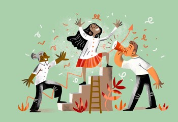 career achievement concept illustration