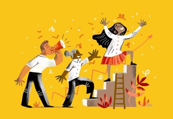 career achievement concept illustration
