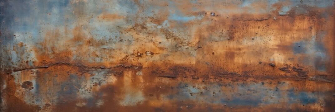 illustration of metal surface with rust beautiful texture, generative AI