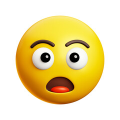 Disbelief, Surprise emoji, 3d style emoticon
