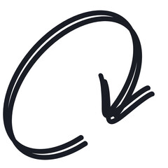 3D vector illustration of Dark blue arrow points doodle line for Symbol graphic object on decoration