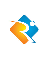 r sport logo , initial logo - obrazy, fototapety, plakaty