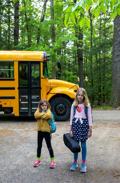 Sisters' First Day of School
