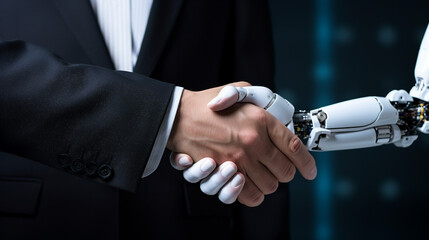 The Futuristic Handshake of Business and Innovation