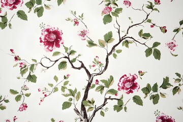 seamless floral pattern made by midjeorney