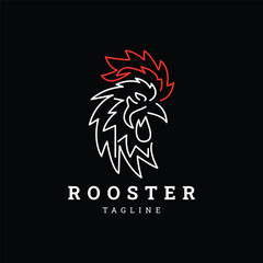 Rooster head logo icon design template © SuryoMono