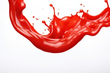 red ketchup splash in the air