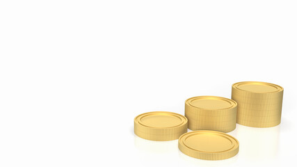 The  gold coins for business concept 3d rendering