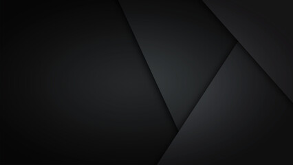 Abstract dark background. abstract black and gray matte background. Metallic texture premium backdrop design. Modern dark black dynamic background with geometric shapes. Vector illustration