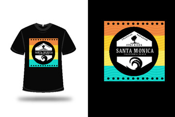 Santa Monica Retro Vintage T Shirt Design