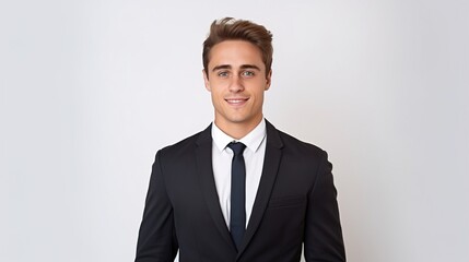 Fototapeta premium portrait of a businessman on white background. generative ai