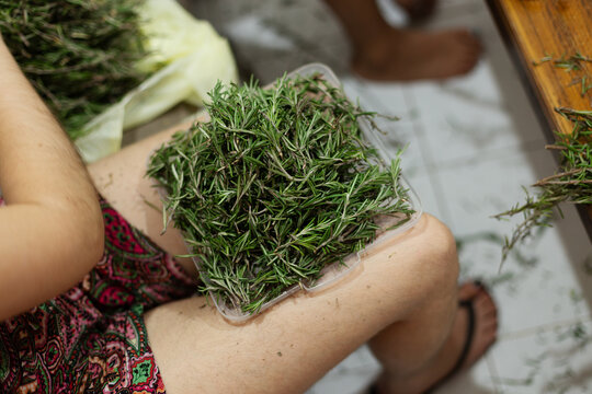  Woman practicing alternative medicine