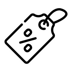 discount Line Icon