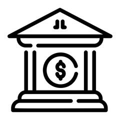 bank Line Icon