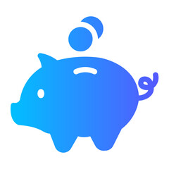 piggy bank Gradient icon