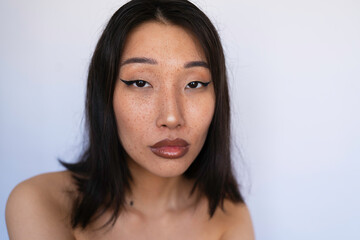 Young Freckled Asian Model 