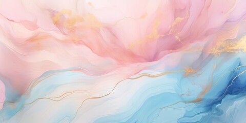Fototapeta na wymiar Celestial Watercolor Whirl: Abstract Art Euphoria Generative AI