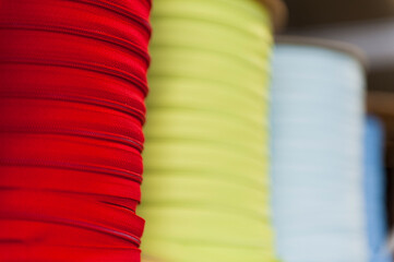 Colourful zippers bobbin