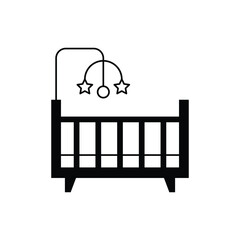 Baby crib icon design. isolated on white background. vector illustration