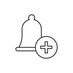 Alarm add icon design. isolated on white background. vector illustration